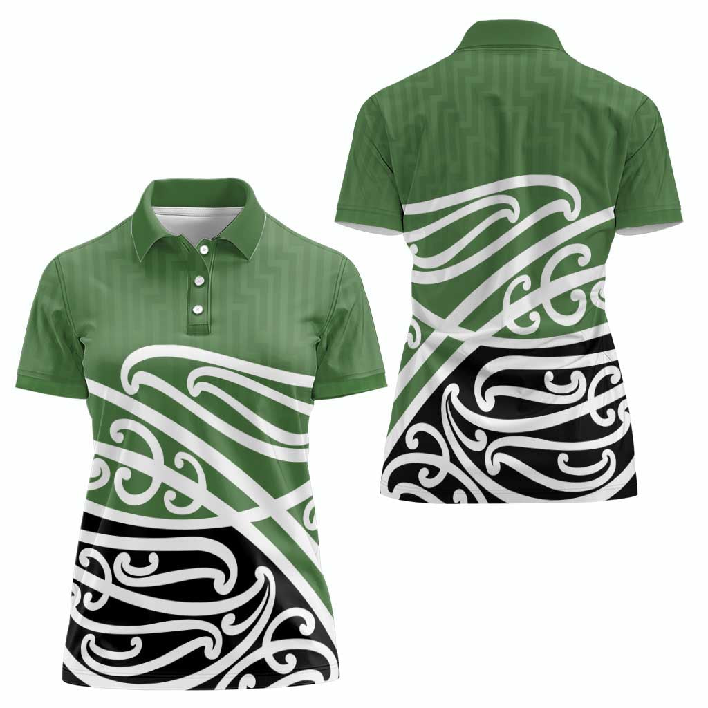 Green Fern New Zealand Kowhai Ngutukak Women Polo Shirt - Polynesian Pride