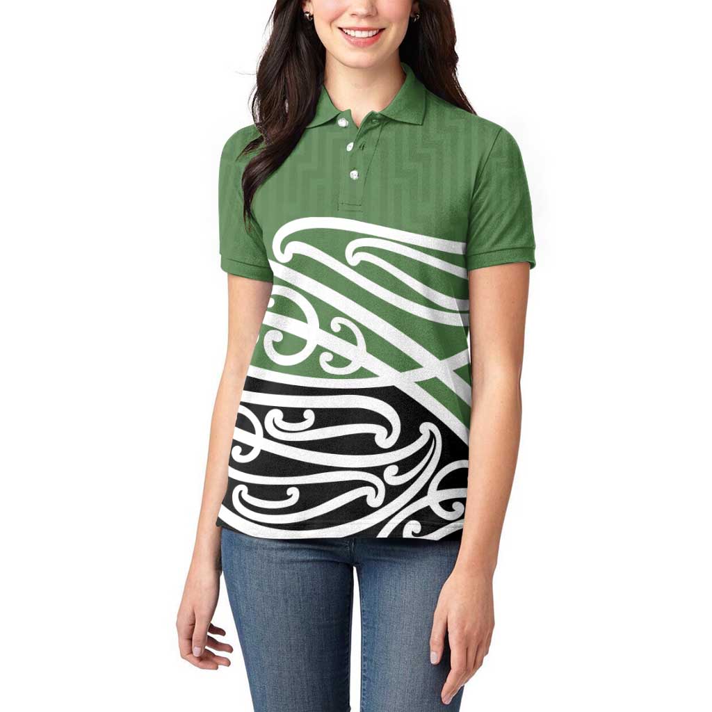 Green Fern New Zealand Kowhai Ngutukak Women Polo Shirt - Polynesian Pride