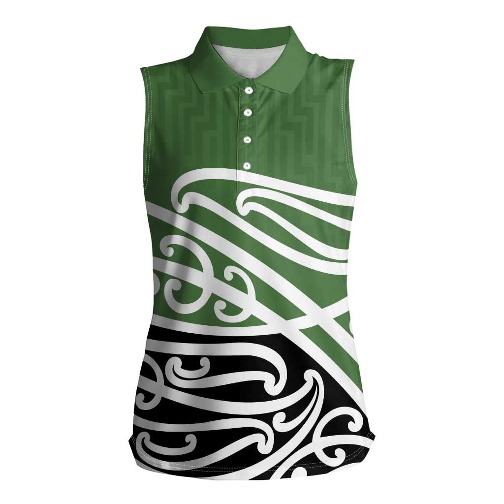 Green Fern New Zealand Kowhai Ngutukak Women Sleeveless Polo Shirt - Polynesian Pride