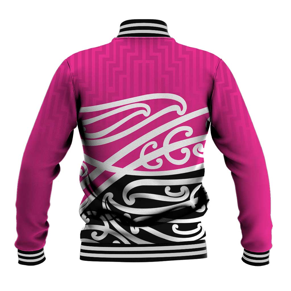 All Pink New Zealand Kowhai Ngutukak Baseball Jacket - Polynesian Pride
