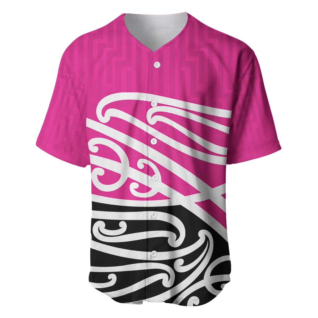 All Pink New Zealand Kowhai Ngutukak Baseball Jersey - Polynesian Pride