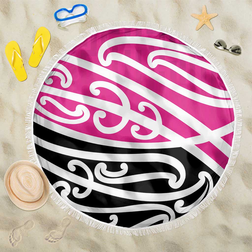 All Pink New Zealand Kowhai Ngutukak Beach Blanket LT9 One Size 150cm Pink - Polynesian Pride