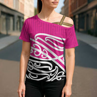 All Pink New Zealand Kowhai Ngutukak Cross Shoulder Shirt - Polynesian Pride