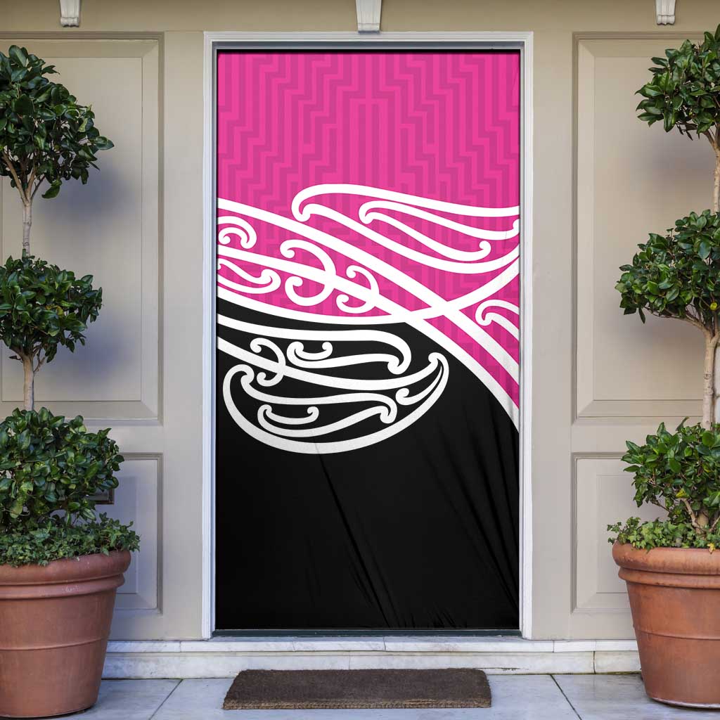 All Pink New Zealand Kowhai Ngutukak Door Cover - Polynesian Pride