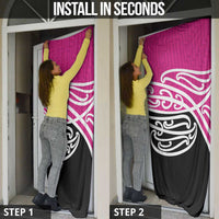 All Pink New Zealand Kowhai Ngutukak Door Cover - Polynesian Pride
