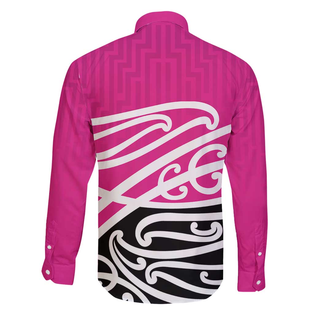 All Pink New Zealand Kowhai Ngutukak Family Matching Puletasi and Hawaiian Shirt - Polynesian Pride