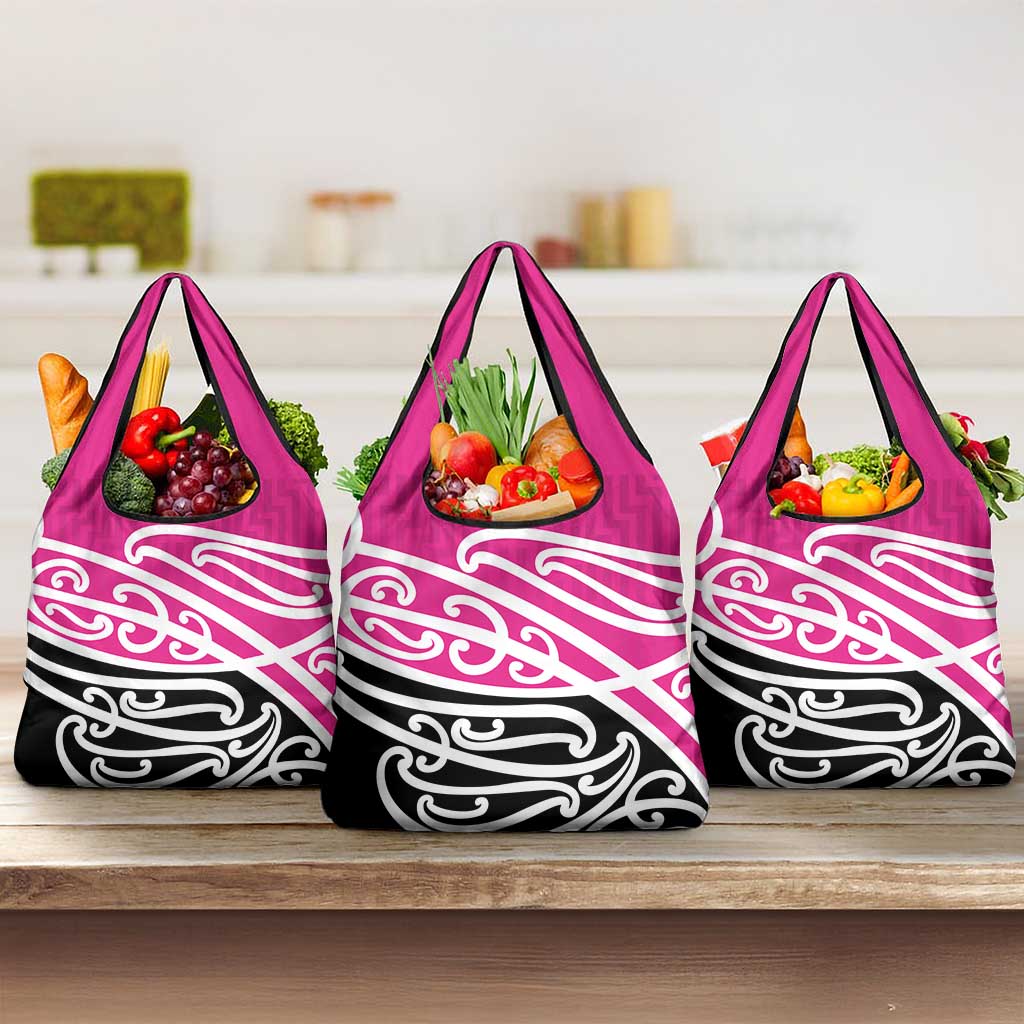 All Pink New Zealand Kowhai Ngutukak Grocery Bag LT9 3-pack One Size Pink - Polynesian Pride