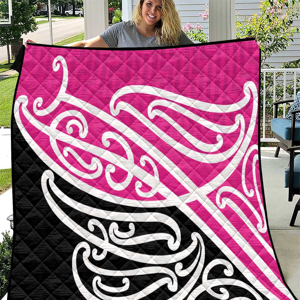 All Pink New Zealand Kowhai Ngutukak Quilt - Polynesian Pride