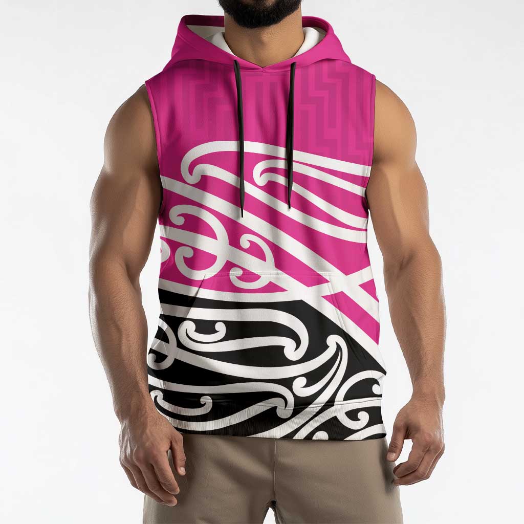 All Pink New Zealand Kowhai Ngutukak Sleeveless Hoodie - Polynesian Pride