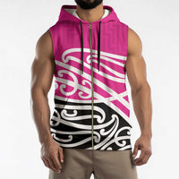 All Pink New Zealand Kowhai Ngutukak Sleeveless Zip Hoodie - Polynesian Pride