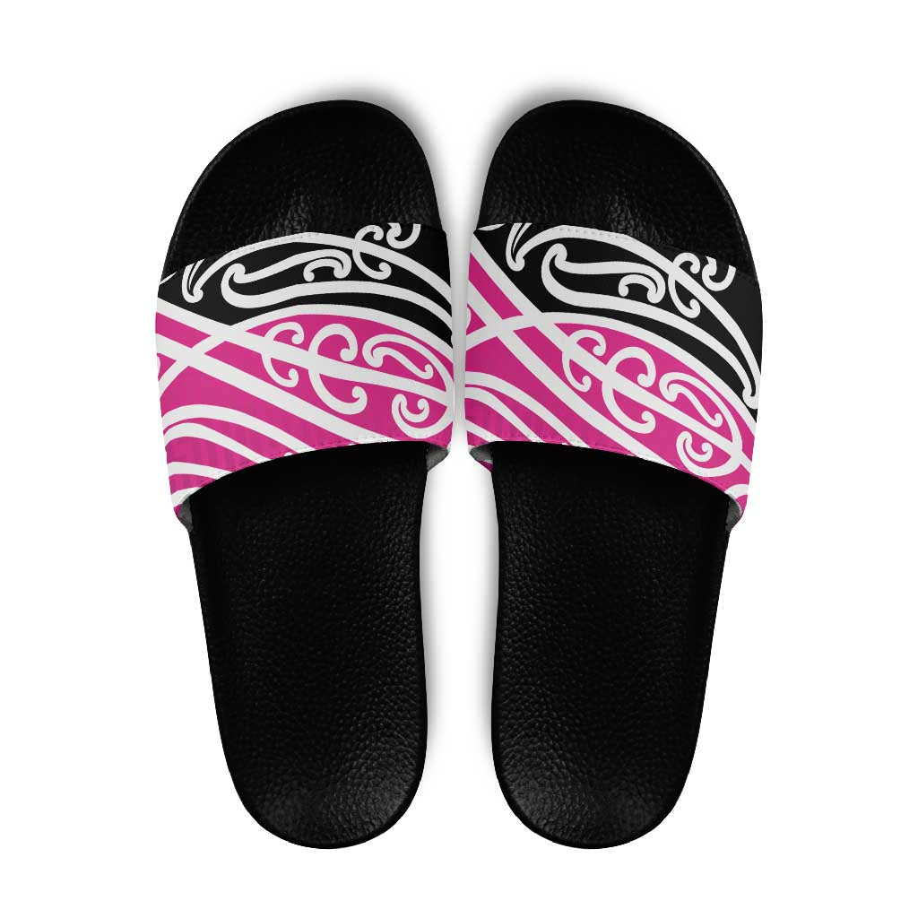 All Pink New Zealand Kowhai Ngutukak Slide Sandals LT9 Pink - Polynesian Pride