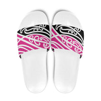 All Pink New Zealand Kowhai Ngutukak Slide Sandals LT9 Pink - Polynesian Pride