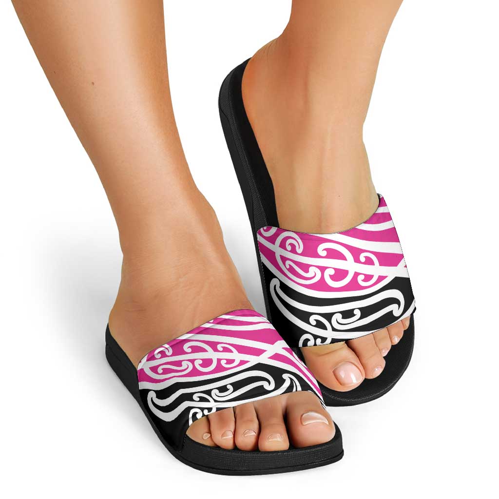 All Pink New Zealand Kowhai Ngutukak Slide Sandals LT9 - Polynesian Pride