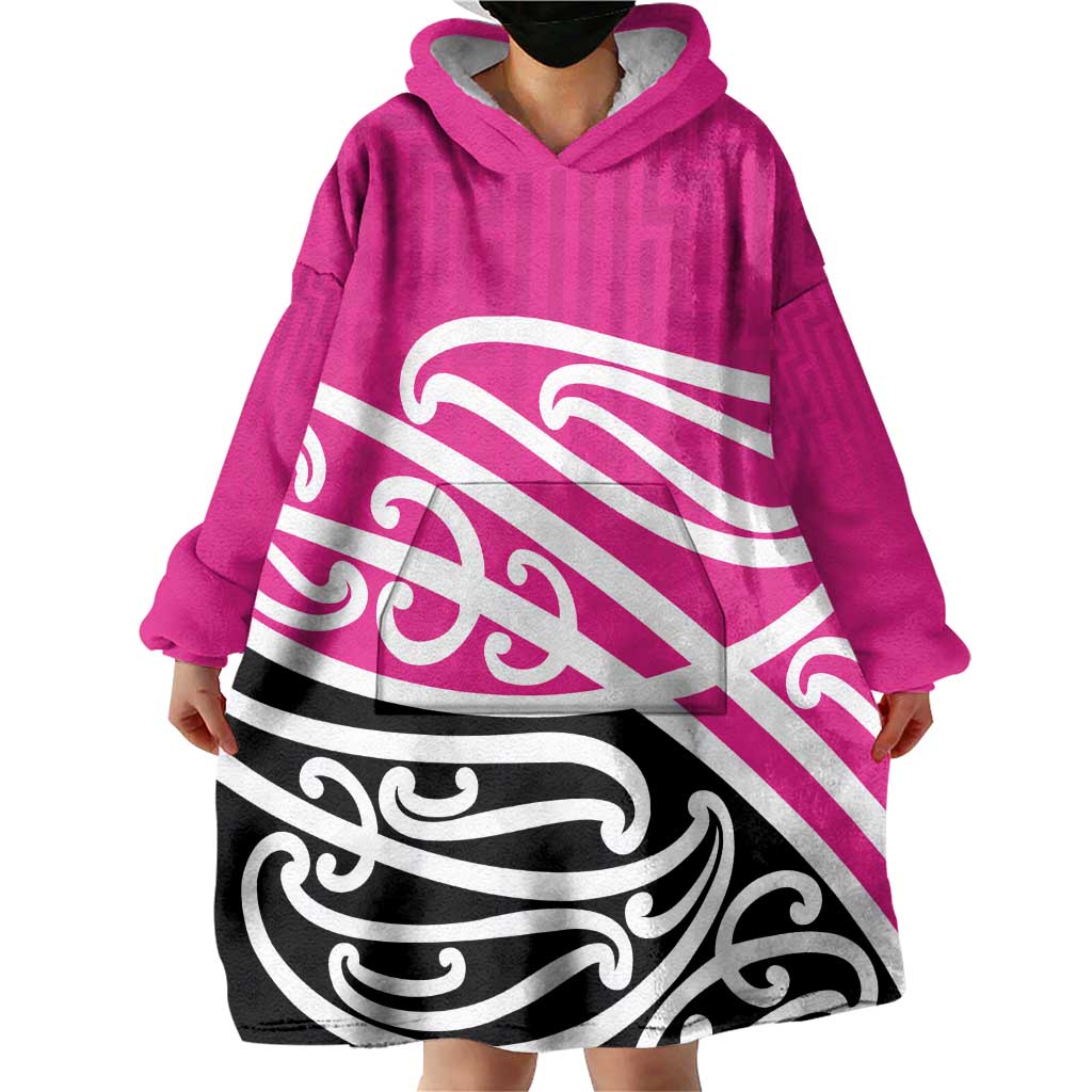 All Pink New Zealand Kowhai Ngutukak Wearable Blanket Hoodie - Polynesian Pride