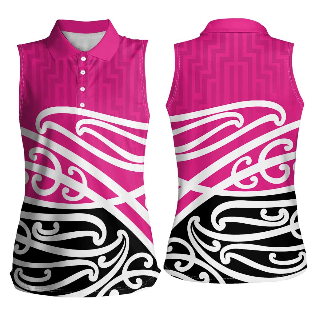 All Pink New Zealand Kowhai Ngutukak Women Sleeveless Polo Shirt - Polynesian Pride