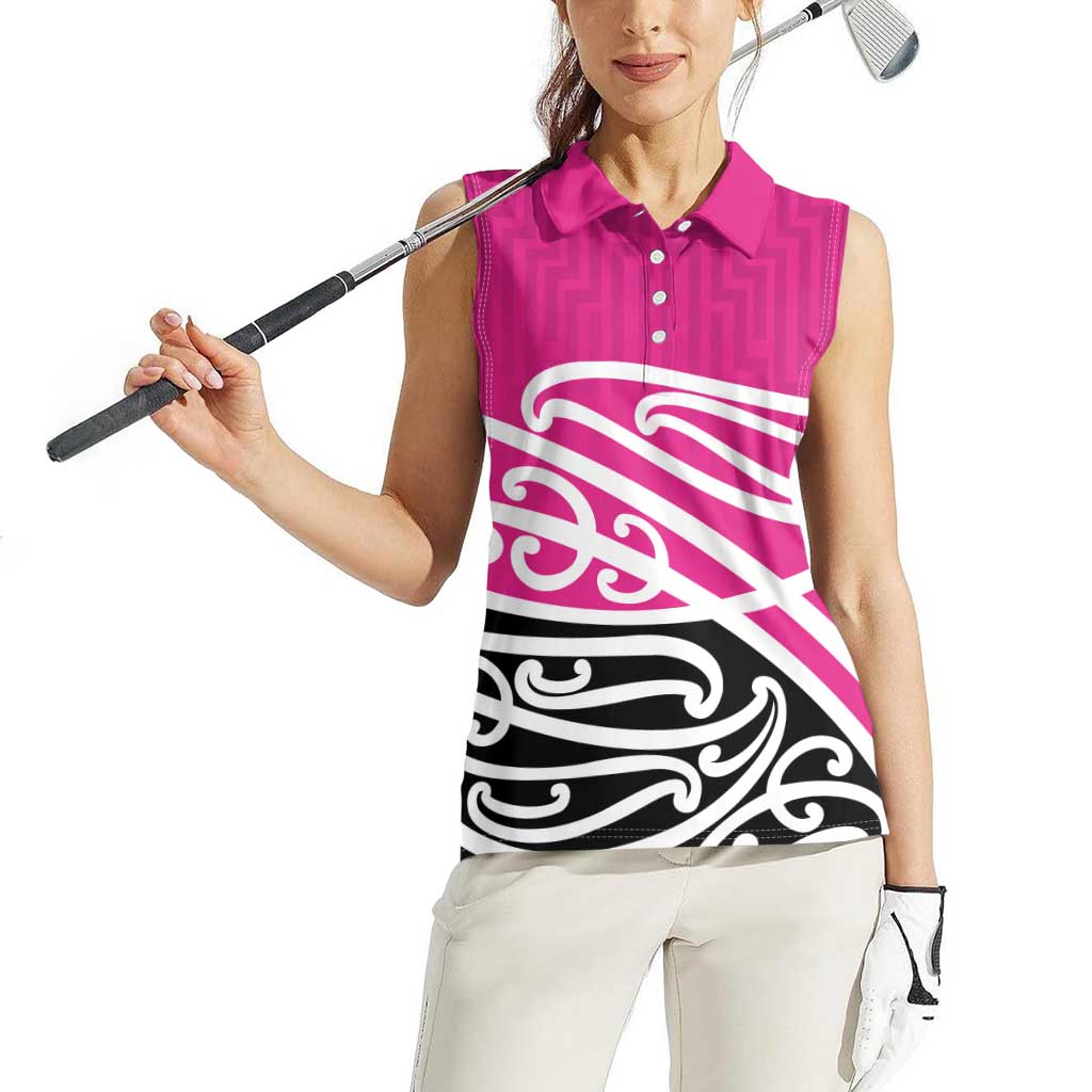 All Pink New Zealand Kowhai Ngutukak Women Sleeveless Polo Shirt - Polynesian Pride