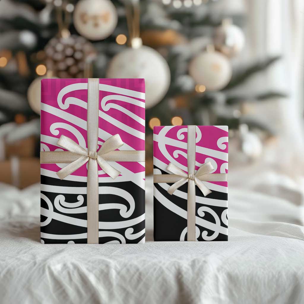 All Pink New Zealand Kowhai Ngutukak Wrapping Paper LT9 - Polynesian Pride