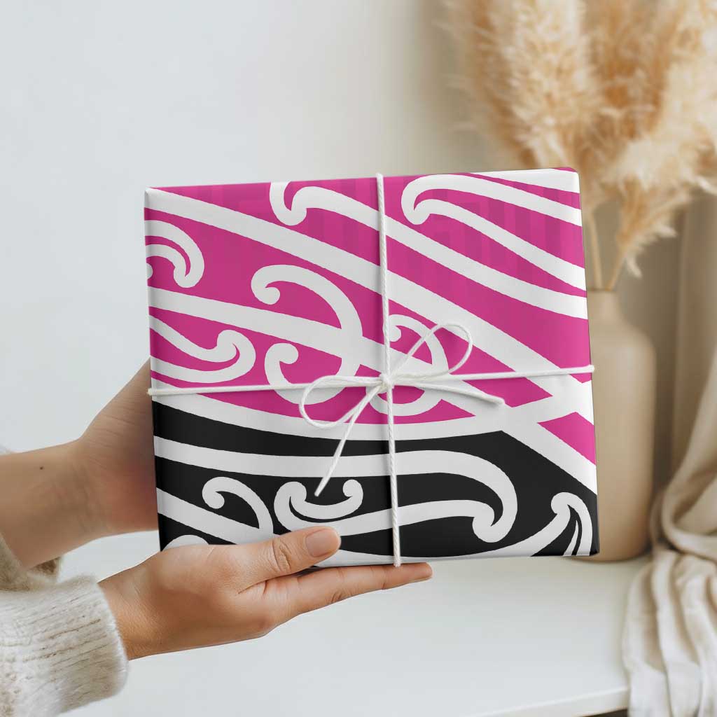 All Pink New Zealand Kowhai Ngutukak Wrapping Paper LT9 - Polynesian Pride