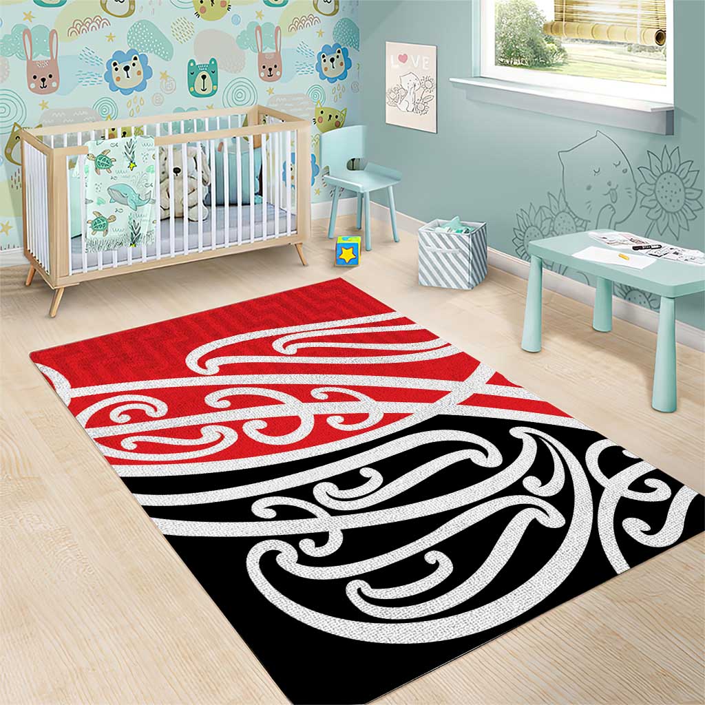 All Red New Zealand Kowhai Ngutukak Area Rug - Polynesian Pride