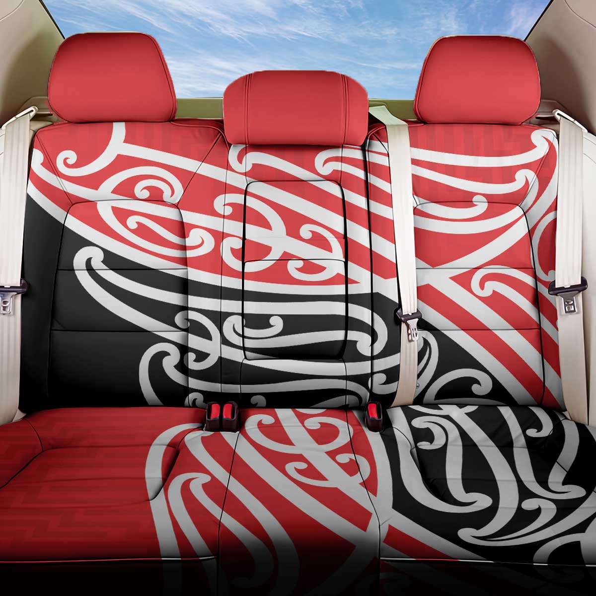 All Red New Zealand Kowhai Ngutukak Back Car Seat Cover - Polynesian Pride