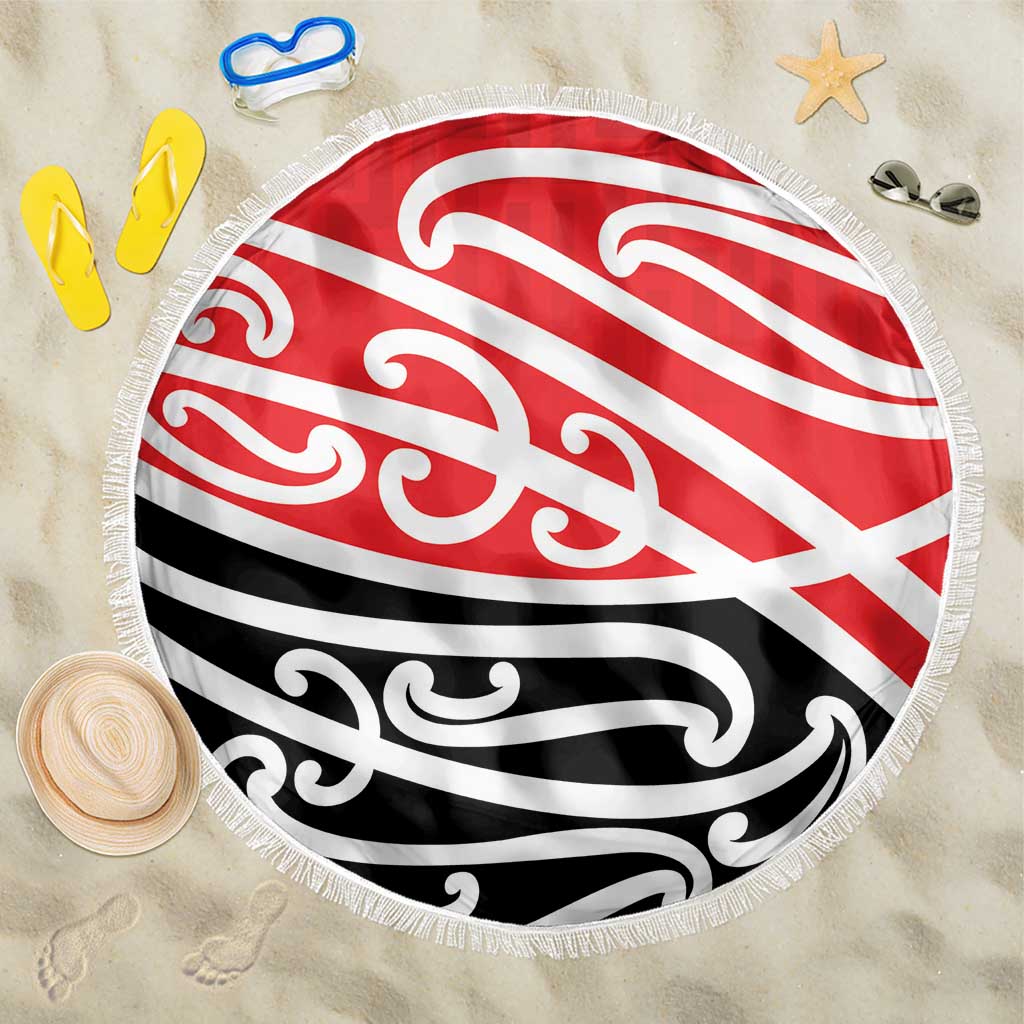 All Red New Zealand Kowhai Ngutukak Beach Blanket LT9 One Size 150cm Red - Polynesian Pride