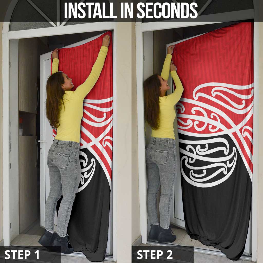 All Red New Zealand Kowhai Ngutukak Door Cover - Polynesian Pride