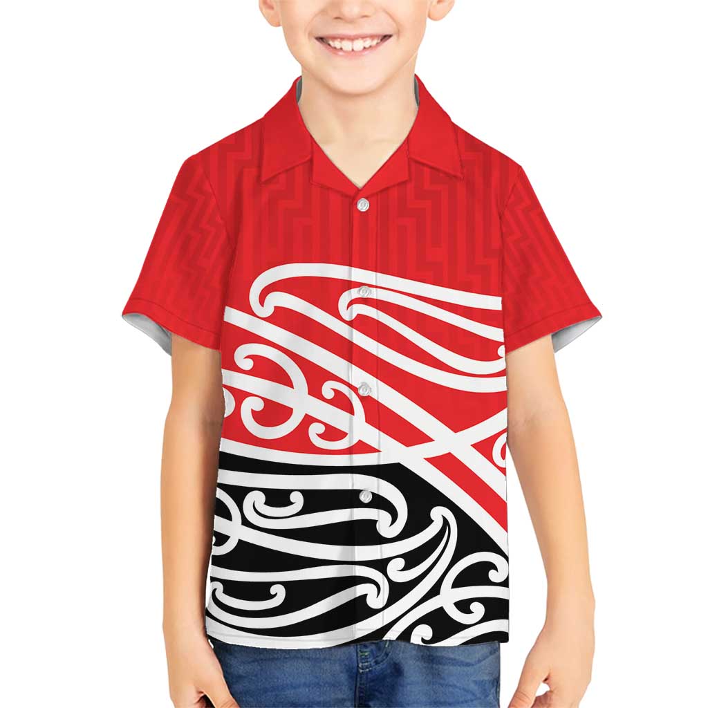 All Red New Zealand Kowhai Ngutukak Family Matching Off Shoulder Short Dress and Hawaiian Shirt - Polynesian Pride