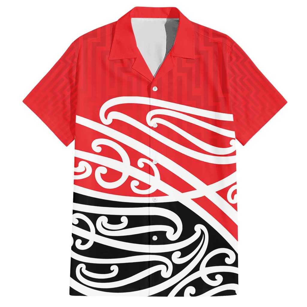 All Red New Zealand Kowhai Ngutukak Family Matching Short Sleeve Bodycon Dress and Hawaiian Shirt - Polynesian Pride