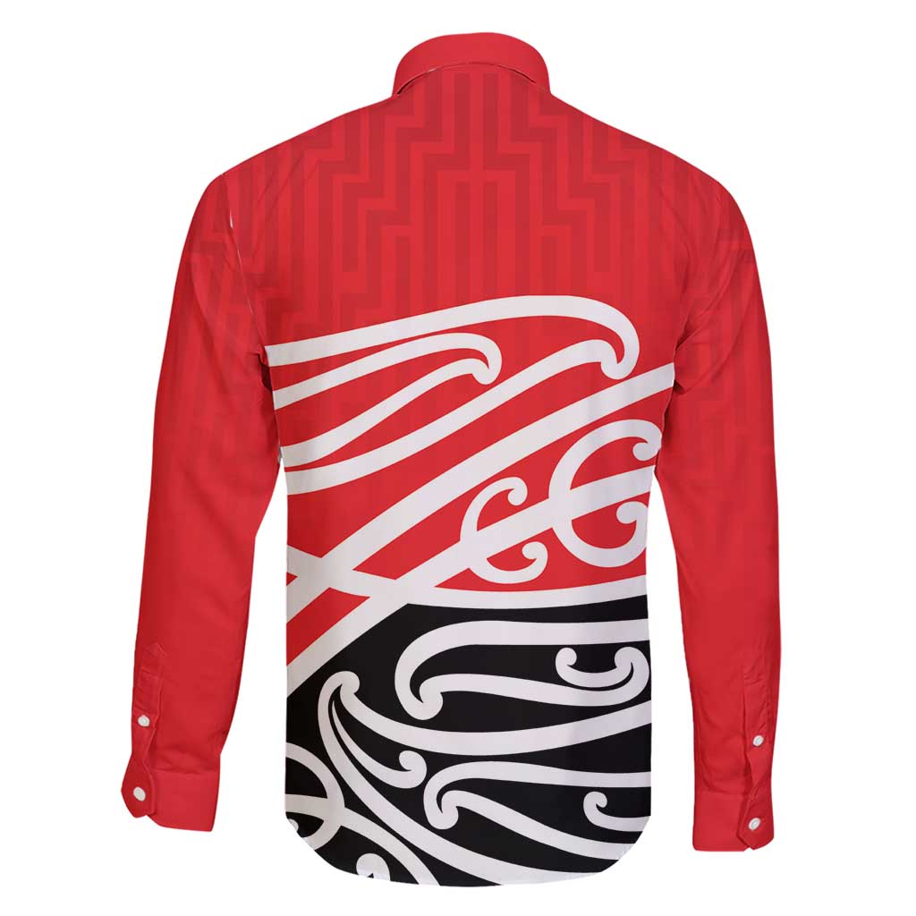 All Red New Zealand Kowhai Ngutukak Family Matching Short Sleeve Bodycon Dress and Hawaiian Shirt - Polynesian Pride