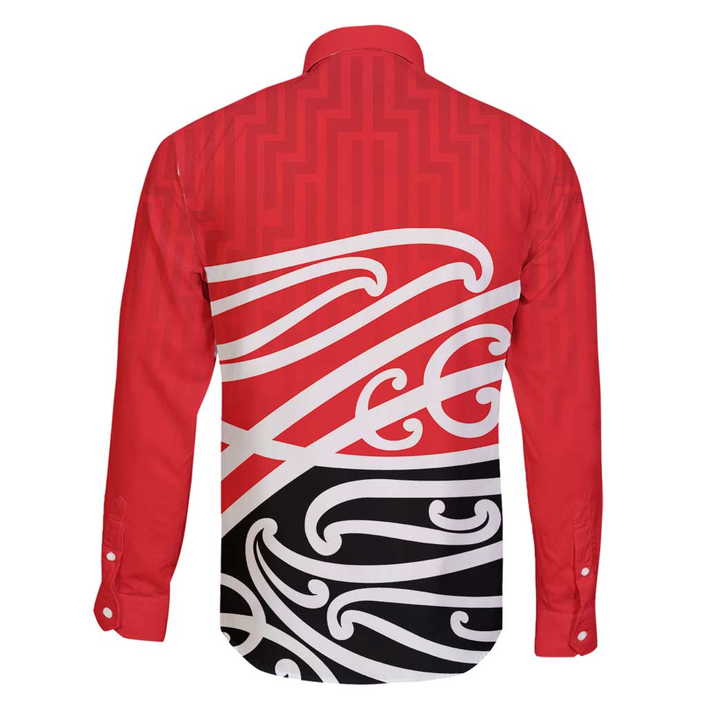 All Red New Zealand Kowhai Ngutukak Family Matching Tank Maxi Dress and Hawaiian Shirt - Polynesian Pride