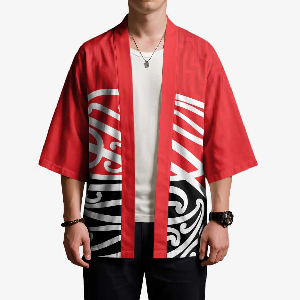 All Red New Zealand Kowhai Ngutukak Kimono - Polynesian Pride