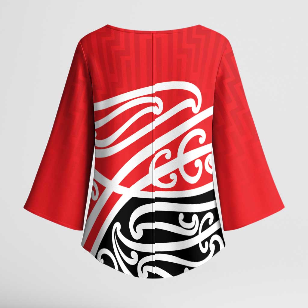 All Red New Zealand Kowhai Ngutukak Kimono Sleeve Blouse - Polynesian Pride