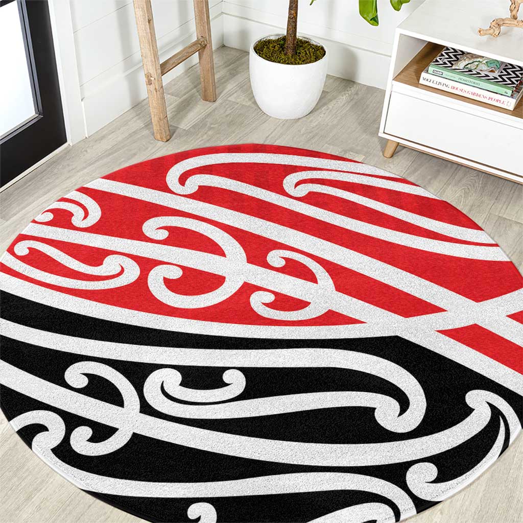 All Red New Zealand Kowhai Ngutukak Round Carpet - Polynesian Pride