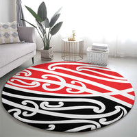 All Red New Zealand Kowhai Ngutukak Round Carpet - Polynesian Pride