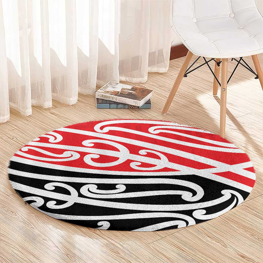 All Red New Zealand Kowhai Ngutukak Round Carpet - Polynesian Pride