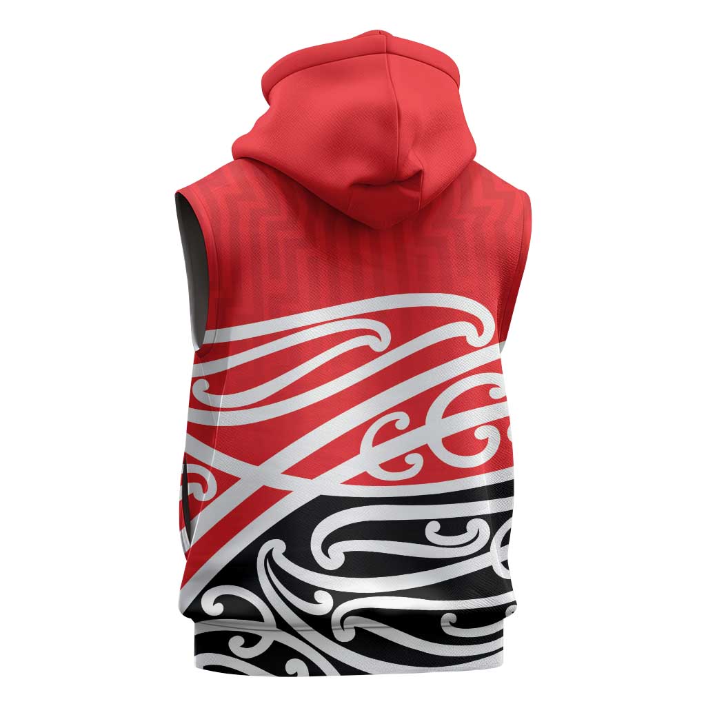 All Red New Zealand Kowhai Ngutukak Sleeveless Zip Hoodie LT9 - Polynesian Pride