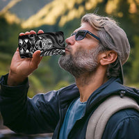 New Zealand Lawn Bowls Custom 4 in 1 Can Cooler Tumbler Black Maori Warrior Tribal Silver Fern - Polynesian Pride