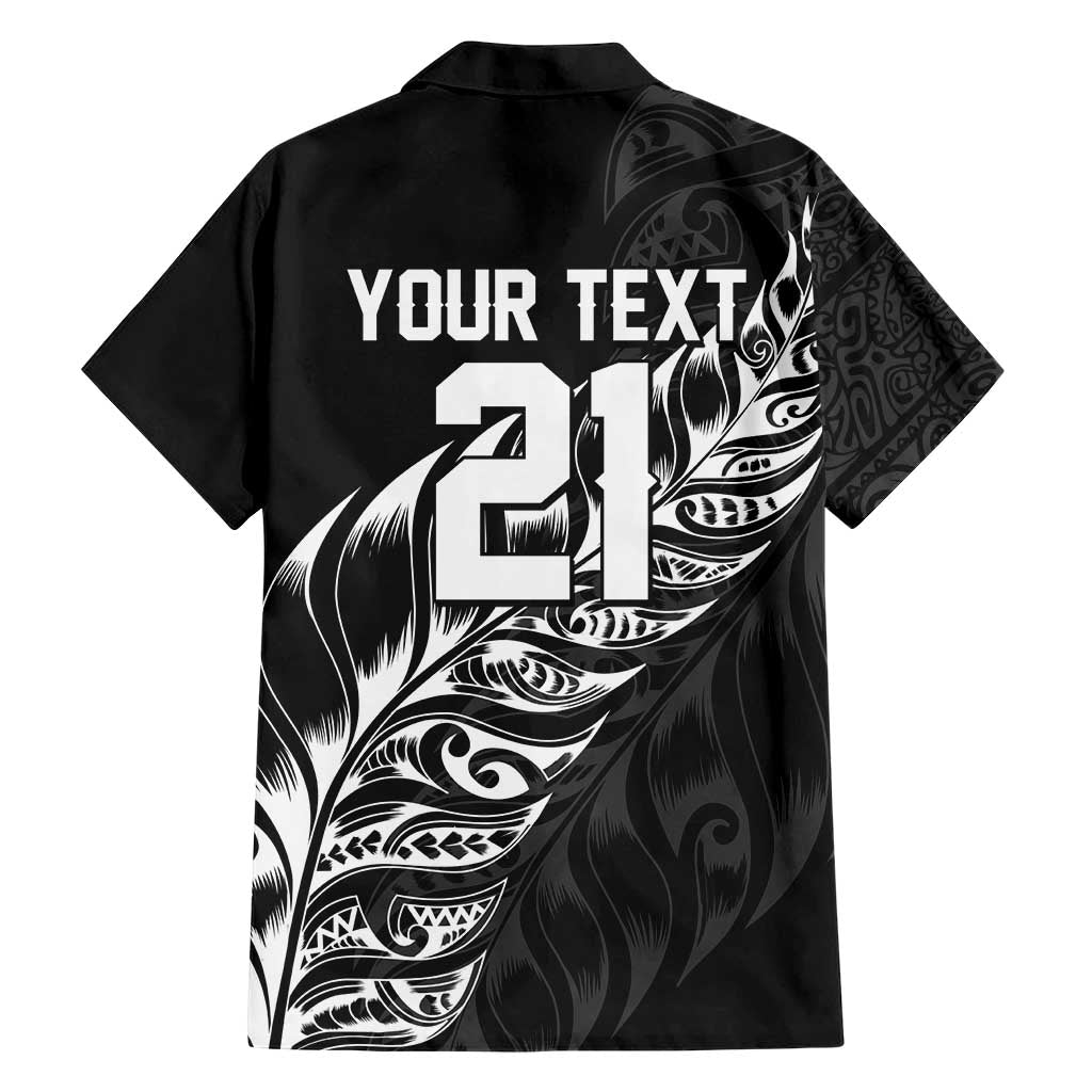 New Zealand Lawn Bowls Custom Family Matching Short Sleeve Bodycon Dress and Hawaiian Shirt Black Maori Warrior Tribal Silver Fern - Polynesian Pride