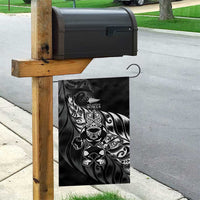 New Zealand Lawn Bowls Garden Flag Black Maori Warrior Tribal Silver Fern - Polynesian Pride