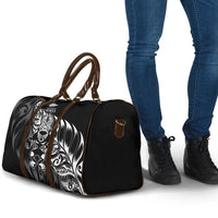 New Zealand Lawn Bowls Travel Bag Black Maori Warrior Tribal Silver Fern - Polynesian Pride