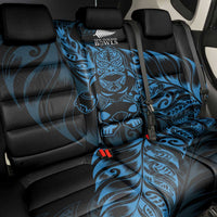 New Zealand Lawn Bowls Back Car Seat Cover Blue Maori Warrior Tribal Silver Fern - Polynesian Pride