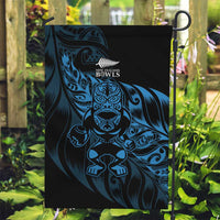 New Zealand Lawn Bowls Garden Flag Blue Maori Warrior Tribal Silver Fern - Polynesian Pride