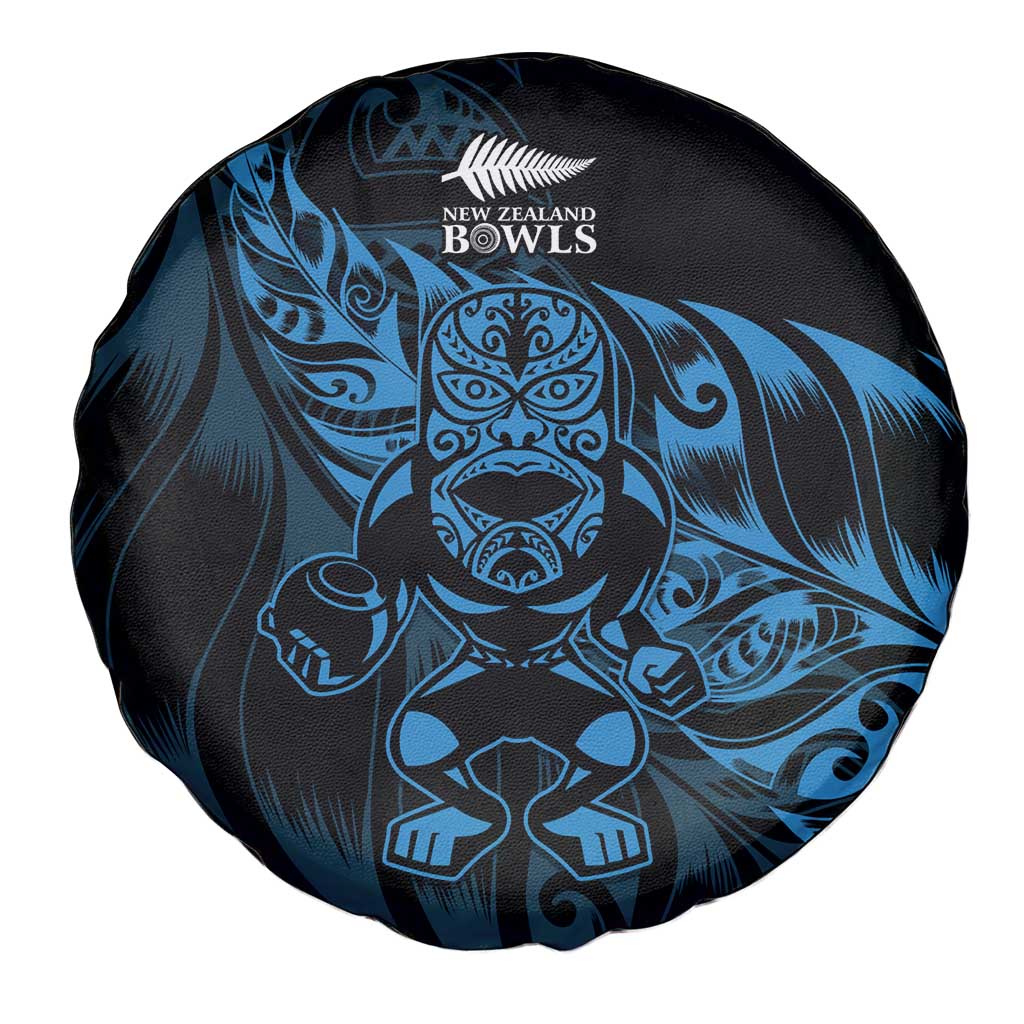 New Zealand Lawn Bowls Spare Tire Cover Blue Maori Warrior Tribal Silver Fern - Polynesian Pride