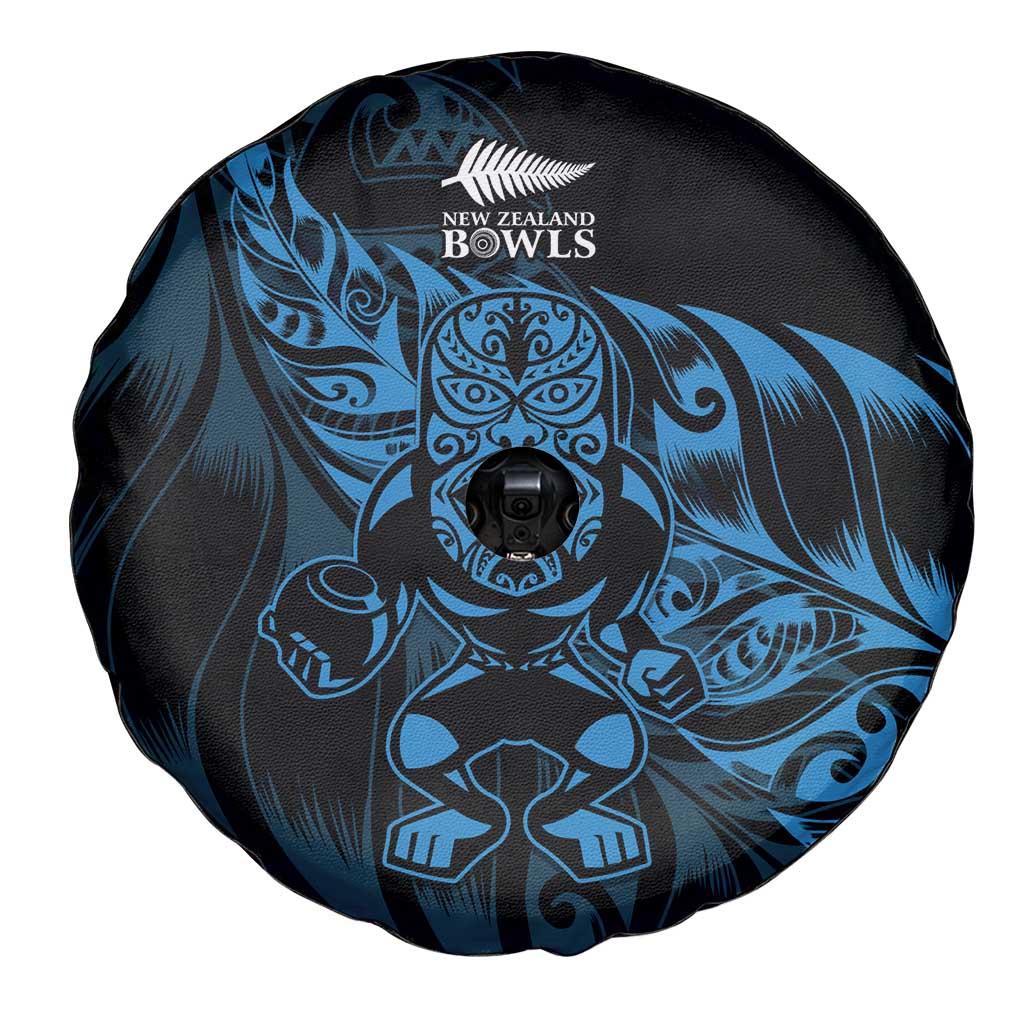New Zealand Lawn Bowls Spare Tire Cover Blue Maori Warrior Tribal Silver Fern - Polynesian Pride