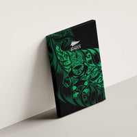 New Zealand Lawn Bowls Canvas Wall Art Green Maori Warrior Tribal Silver Fern - Polynesian Pride