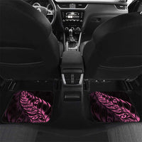 New Zealand Lawn Bowls Custom Car Mats Pink Maori Warrior Tribal Silver Fern - Polynesian Pride
