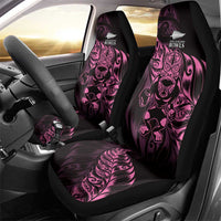 New Zealand Lawn Bowls Car Seat Cover Pink Maori Warrior Tribal Silver Fern - Polynesian Pride
