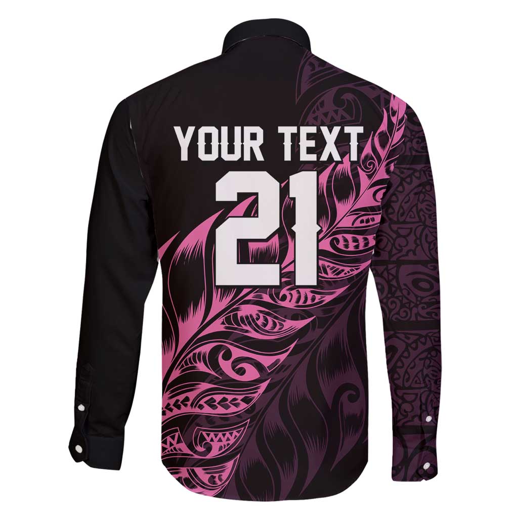 New Zealand Lawn Bowls Custom Family Matching Puletasi and Hawaiian Shirt Pink Maori Warrior Tribal Silver Fern - Polynesian Pride