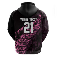 New Zealand Lawn Bowls Custom Hoodie Pink Maori Warrior Tribal Silver Fern - Polynesian Pride