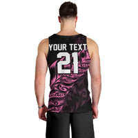 New Zealand Lawn Bowls Custom Men Tank Top Pink Maori Warrior Tribal Silver Fern - Polynesian Pride